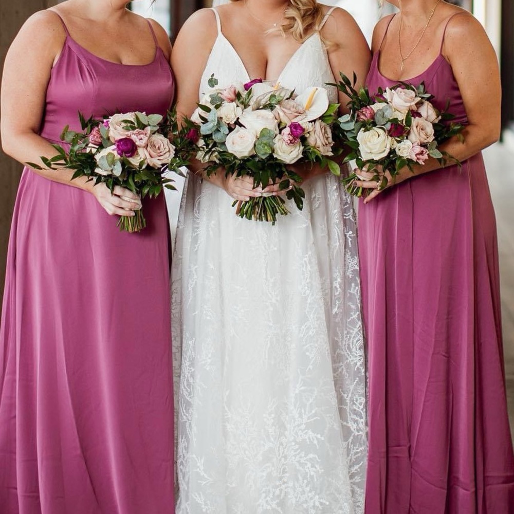 David’s Bridal - Chianti - Size 8 - Satin Bridesmaid Dress - Worn Once